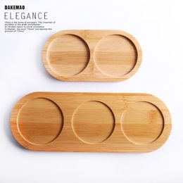 Dishes & Plates Bamboo Tray Salt And Pepper Shaker Stand Kitchen Storage Holder Mini Desktop Plate Display