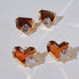 Dangle & Chandelier Fashion Geometric Irregular Glass Stud Earrings For Women Vintage Tassel Crystal Earrings Jewellery