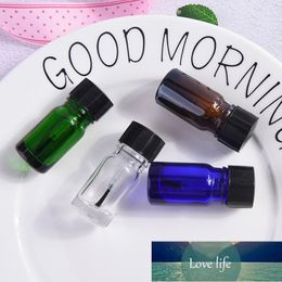1PC Portable Empty Frost Glass Bottle Essential Oil Container With Brush Cap Nail Polish Bottle 5ml 3 Colours
