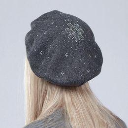 Hair Accessories Winter Hat Ladies Berets Wool Cashmere Beanie Women Brand Casual Bonnet High Quality Female Vintage Knitted Cap For GirlsHa