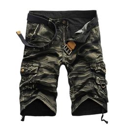 Summer Cargo Shorts Men Cool Camouflage Cotton Casual s Short Pants Brand Clothing Comfortable Camo No Belt 220318