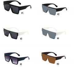 10pcs summer woman big frame UV FASHION Sunglasses driving sun glasess men Rimless Rectangle man BEACH cycling glasses gradient color 5colors eyewear