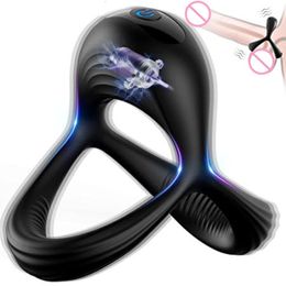vibrators rings UK - Vibrator Massager Ypm Sex Toy Couples Pleasure Enhance Ring Sexual Penis Rings Vibrating Silicone
