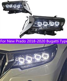 Car Head Lights Parts For New Prado 20 18-20 20 Bugatti Type LED matrix Headlight Replacement DRL Daytime Light