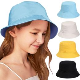 Berets Unisex Girls Boys Bucket Hats Baby Hat Summer Sunscreen Panama Kids Sunbonnet Fedoras Outdoor Fisherman Beach CapBerets