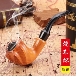 pipe Senior novel Gift resin thick creative pipe pot bakelite pipe for heat-resistant cut tobacco