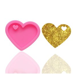 20Pcs Love Heart Hape Mould DIY Silicone Moulds Keychain Fonding Cake Baking Mode