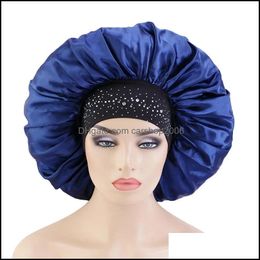 Beanie/Skl Caps Hats Hats Scarves Gloves Fashion Accessories Newly Satin Rhinestone Slee Women Hat Night Sleep Cap Hair Care Salon Makeup