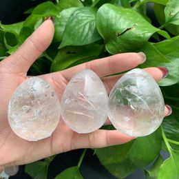 Decorative Objects & Figurines Natural Undrilled Yoni Egg Clear Quartz Healing Kegel Exercise Pelvic Massage Gemstone Home Decoration LBLDec