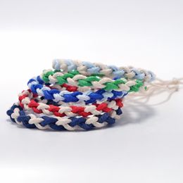 Handmade Colourful Weave Cotton Rope Bracelets For Women Men Waterproof Volcano veins Couple Bracelets Lover Friend Gift