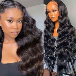 Glueless Lace Front Human Hair Wigs al Body Wave 13x4 al Natural 30 Inch 220608