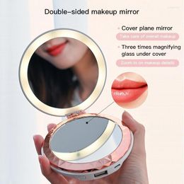 Compact Mirrors 3 In 1 Double-Sided Mirror Power Bank Hand Warmer Multifunction Professional Makeup Portable Mini Easy To Travel Kyle22