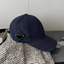 Denim Couple Hip Hop Cap Metal Triangle Designer Snapback Men Women Bucket Hat Unisex Sport Fisherman Hats