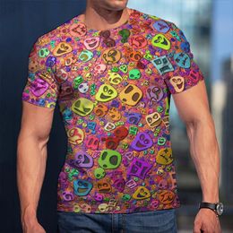 LUCKME Men's 3D Printed T-Shirt Ethnic Wear Cross Print Graffic Tshirts Short Sleeve Crew-Neck Funky Folk-Custom Summer Casual Beach Party Holiday Tee Shirts Blouse Tops