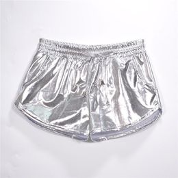 Womens Shorts Women Shiny Metallic 2022 Summer Holographic Wet Look Casual Elastic Drawstring Festival Rave Booty 2 8T9M
