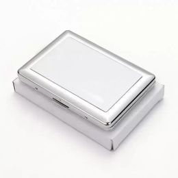 UPS Sublimation Blank Cigarette Case Metal Double-sided Party Favor Printing Cigaret Box Heat Transfer Coating Outdoor Portable Cigarette Storage Boxes