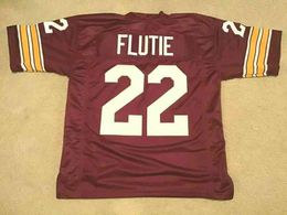 Mit Full embroidery Doug Flutie Maroon Jersey Stitched custom any name number Jersey