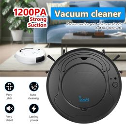 Fully Automatic 3-in-1 Smart Robot Vacuum Cleaner USB Charging Sweeping Robot Dry and Wet Mop Smart Home Dry Wet Floor Cleaner 220408