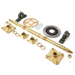 Parts 61cm 65cm Rear Axle Assembly With Bracket And Hub Chain For 110cc 125cc 150cc Four-wheel Karting Dune Buggy 4 Holes 3 HolesATV ATV