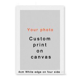 Customize Figure Animal Pets Pictures Custom Print Canvas Painting By Your Po Canvas Poster Personal Gift Home Decor Prints 220623