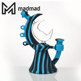 Silicone Water Pipe Bong 7.6" Height 90mm diameter Smoking Accessories Dab Rig Bongs Mix Colour