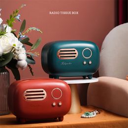 Retro R Box Creative Container Organiser Cartoon Tissue Paper Holder Home Living Room Desktop Decoration 220617