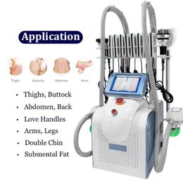Fat Freeze Sculpting Cryolipolysis Cavitation RF Face and Body Slimming Machine 360 Degree Cryo Cooling Cellulite Removal Equipment