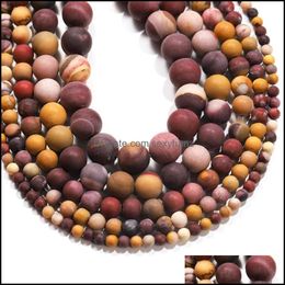 Other Loose Beads Jewelry Matte Mookaite Jasper Round Beads 6Mm 8Mm 10Mm Wholesale Gemstone Beads15.5InchFl Strand Hole 1Mm 851 Q2 Drop