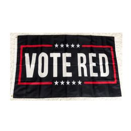 Vote Red 3' x 5'ft Flags 100D Polyester Outdoor Banners High Quality Vivid Colour With Two Brass Grommets