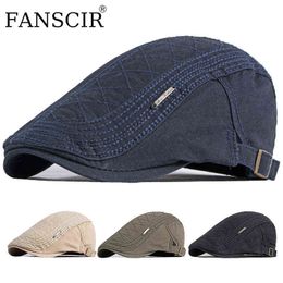 Men Street Newspaper Seller Hat Spring Autumn Winter Casual Retro British Beret French Style Luxury Artist Peak Painter Flat Caps J220722