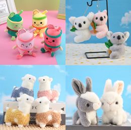 white lion plush Canada - Wholesale 10-15cm Cartoon Milk Tea Cup Octopus keychain pendant activity small gift jewelry Plush toy School Company Event Gift