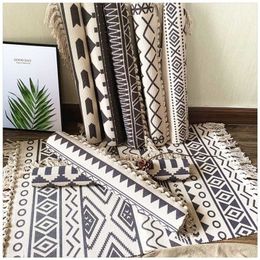 Cotton Soft Tassel Home Carpets for Living Room Bedroom Decorate Carpet Floor Door Mat Nordic LinenArea Rug Mats Y200527