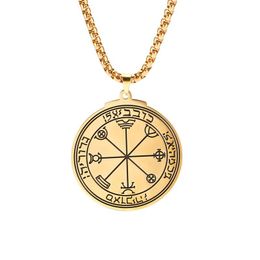 Pendant Necklaces Vintage Nordic Gold Colour Good Lucky Rune For Men Women Stainless Steel Amulet JewelryPendant