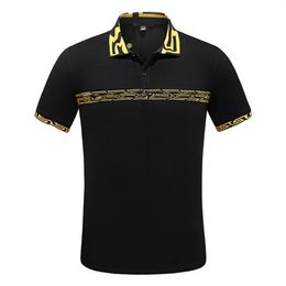 2022 designer stripe polo shirt t shirts snake polos bee floral mens High street fashion horse polo luxury T-shirt v00031