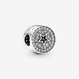 100% 925 Sterling Silver Pave & Star Congratulations Charms Fit Original European Charm Bracelet Fashion Women Wedding Engagement Jewelry Accessories