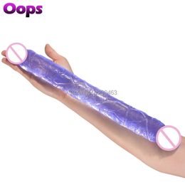 15.35" Long Double Dildos Dual Penis Head Adult sexy Toys for Lesbian Masturbation Flexible Penetration