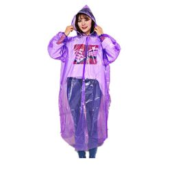 Disposable Raincoats Adult Thicken Rain Ponchos with Drawstring Hood and Sleeve Colorful Outdoor Rainwear Emergency One Time Rain Ponchos for Men Women