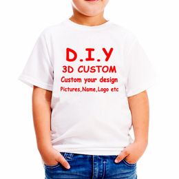 OGKB Customized 3D Printed T shirt For Children Birthday Tshirts Your own design Boy And Girl Clothes DIY drop wholesale 220707