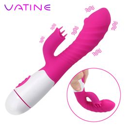 VATINE 30 Frequency Nipple Vagina Anus Massage Tongue Licking Rabbit Vibrator G-Spot Clitoris Stimulator sexy Toys for Women