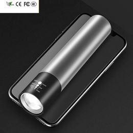 New Built in Battery Led Flashlight XP-G Q5 Penlight Aluminium USB Rechargable Torch Lamp for Outdoor Waterproof Light 2000LM