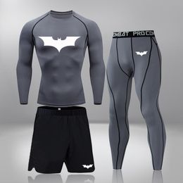 Men's Tracksuits Thermal Underwear Set MMA Quick-Drying Fitness Leggings Base Compression Sports Suit Long Johns Men Clothing