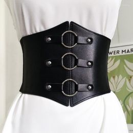 Belts Ladies Extra Wide Waistband With Skirt Shirt Nightclub Waist Elastic Luxury Design Fashion All-match Leather High Quality BeltBelts Fr