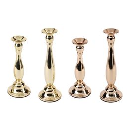 Candle Holders European Rome Pillar Style Holder Vintage Metal Candles Stand Candlestick For Home Wedding Party Dining Table Gift M6CECandle