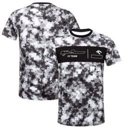 2022 F1 Formula One Logo Custom Team Short Sleeve T-Shirt Fan Quick Dry Short Sleeve Crew Neck Sports Breathable Top
