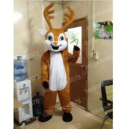 Performance Brown Deer Mascot Costumes Christmas Cartoon Character Outfits Suit Birthday Party Halloween Outdoor Outfit Suit