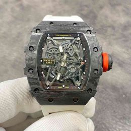 uxury watch Date Luxury Mens Mechanics Watch Richa Wristwatch Milles Rm35-02 Series Carbon Fiber Case Automatic Imported Movement Rubber Band Millerwatch