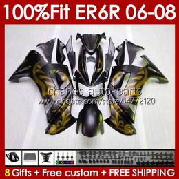 OEM Body Kit For KAWASAKI matte golden NINJA 650R ER6 650 R ER 6 F 2006-2008 Bodywork 139No.55 650R-ER6F 650-R ER-6F ER6F 06 07 08 ER 6F 2006 2007 2008 Injection Mould Fairing