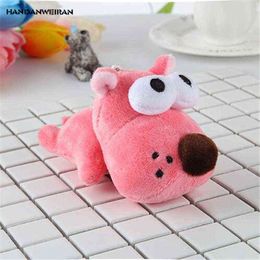 1Pcs 135Cm Beautiful Stuffed Plush Animals Toys Kawaii Drum Eyes Dog Pendants Keychain Cuddle Kid 'S Gift pp Cotton Handanweiran J220729