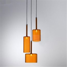 Pendant Lamps Four Color Nordic Style Personality Creative Glass Lights Wine Bottle Cafe Bar Dinner Lamp FixturesPendant