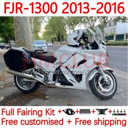 OEM Fairings For YAMAHA FJR-1300 FJR 1300 A CC FJR1300A 2001-2016 Years Moto Body 38No.100 FJR1300 13 14 15 16 FJR-1300A 2013 2014 2015 2016 Full Bodywork Kit Gloss white